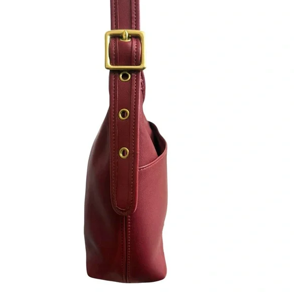 Vintage (2004) Coach Red Leather Legacy Hobo Crossbody Bag Purse No. G040-9136 - Picture 12 of 16